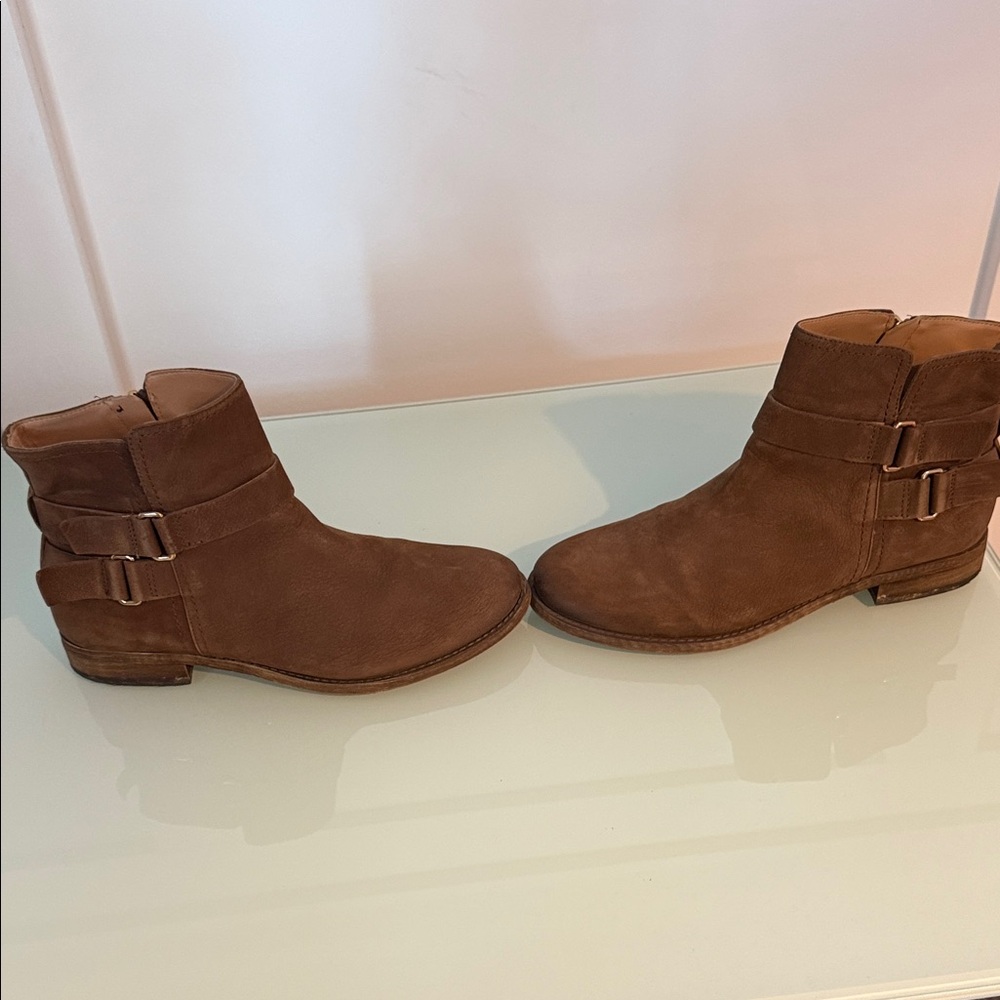 Franco Sarto Brown Ankle Boots - Picture 9 of 11